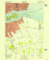 Belle Isle Michigan Historical topographic map, 1:24000 scale, 7.5 X 7.5 Minute, Year 1952