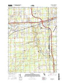 Belleville Michigan Current topographic map, 1:24000 scale, 7.5 X 7.5 Minute, Year 2017