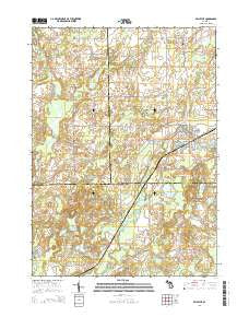 Bellevue Michigan Historical topographic map, 1:24000 scale, 7.5 X 7.5 Minute, Year 2014