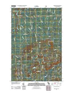 Bergland NE Michigan Historical topographic map, 1:24000 scale, 7.5 X 7.5 Minute, Year 2011