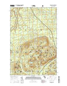 Bergland NE Michigan Historical topographic map, 1:24000 scale, 7.5 X 7.5 Minute, Year 2014