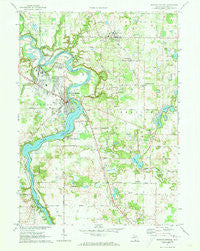 Berrien Springs Michigan Historical topographic map, 1:24000 scale, 7.5 X 7.5 Minute, Year 1971