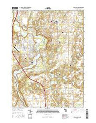 Berrien Springs Michigan Current topographic map, 1:24000 scale, 7.5 X 7.5 Minute, Year 2016