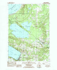 Beulah Michigan Historical topographic map, 1:25000 scale, 7.5 X 7.5 Minute, Year 1983
