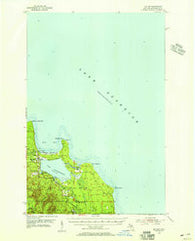 Big Bay Michigan Historical topographic map, 1:62500 scale, 15 X 15 Minute, Year 1954