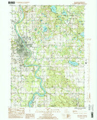 Big Rapids Michigan Historical topographic map, 1:24000 scale, 7.5 X 7.5 Minute, Year 1985