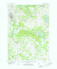Big Rapids Michigan Historical topographic map, 1:62500 scale, 15 X 15 Minute, Year 1958