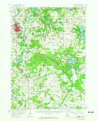 Big Rapids Michigan Historical topographic map, 1:62500 scale, 15 X 15 Minute, Year 1958