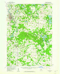 Big Rapids Michigan Historical topographic map, 1:62500 scale, 15 X 15 Minute, Year 1958