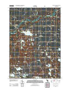 Big Blue Lake Michigan Historical topographic map, 1:24000 scale, 7.5 X 7.5 Minute, Year 2012