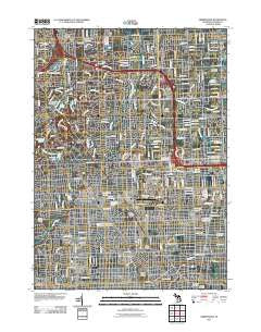 Birmingham Michigan Historical topographic map, 1:24000 scale, 7.5 X 7.5 Minute, Year 2011