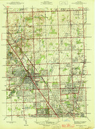 Birmingham Michigan Historical topographic map, 1:24000 scale, 7.5 X 7.5 Minute, Year 1945