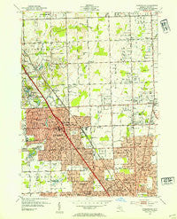 Birmingham Michigan Historical topographic map, 1:24000 scale, 7.5 X 7.5 Minute, Year 1952