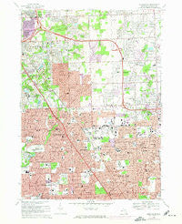 Birmingham Michigan Historical topographic map, 1:24000 scale, 7.5 X 7.5 Minute, Year 1968