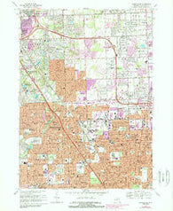 Birmingham Michigan Historical topographic map, 1:24000 scale, 7.5 X 7.5 Minute, Year 1981