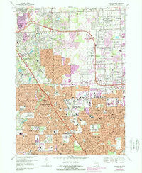 Birmingham Michigan Historical topographic map, 1:24000 scale, 7.5 X 7.5 Minute, Year 1981