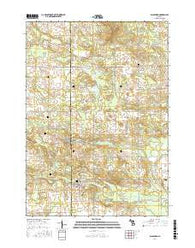 Blanchard Michigan Current topographic map, 1:24000 scale, 7.5 X 7.5 Minute, Year 2017