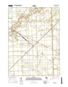 Blissfield Michigan Current topographic map, 1:24000 scale, 7.5 X 7.5 Minute, Year 2016