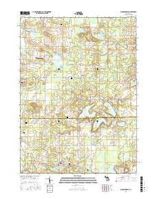 Bloomingdale Michigan Current topographic map, 1:24000 scale, 7.5 X 7.5 Minute, Year 2016