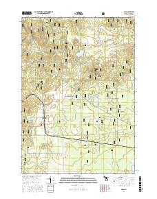 Boon Michigan Current topographic map, 1:24000 scale, 7.5 X 7.5 Minute, Year 2016