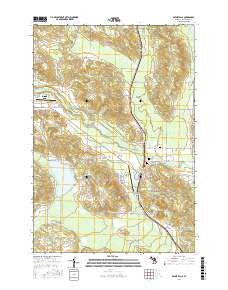 Boyne Falls Michigan Current topographic map, 1:24000 scale, 7.5 X 7.5 Minute, Year 2017