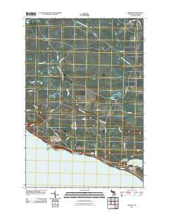 Brevort Michigan Historical topographic map, 1:24000 scale, 7.5 X 7.5 Minute, Year 2011