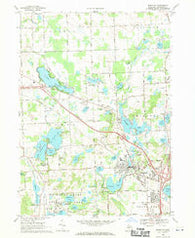 Brighton Michigan Historical topographic map, 1:24000 scale, 7.5 X 7.5 Minute, Year 1968