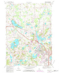 Brighton Michigan Historical topographic map, 1:24000 scale, 7.5 X 7.5 Minute, Year 1968