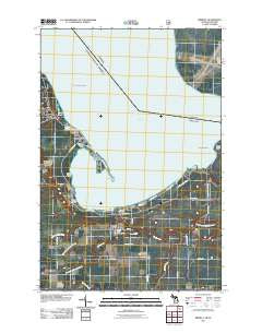 Brimley Michigan Historical topographic map, 1:24000 scale, 7.5 X 7.5 Minute, Year 2011