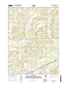 Bronson North Michigan Current topographic map, 1:24000 scale, 7.5 X 7.5 Minute, Year 2016