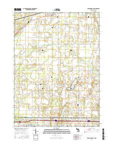 Bronson South Michigan Current topographic map, 1:24000 scale, 7.5 X 7.5 Minute, Year 2016