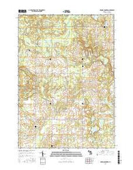 Browns Corners Michigan Current topographic map, 1:24000 scale, 7.5 X 7.5 Minute, Year 2016