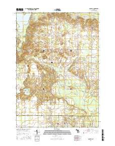 Buckley Michigan Current topographic map, 1:24000 scale, 7.5 X 7.5 Minute, Year 2016