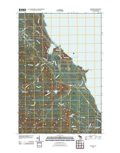 Buckroe Michigan Historical topographic map, 1:24000 scale, 7.5 X 7.5 Minute, Year 2011