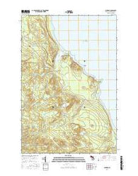 Buckroe Michigan Current topographic map, 1:24000 scale, 7.5 X 7.5 Minute, Year 2017