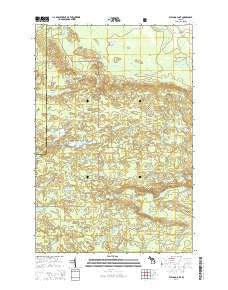 Bulldog Lake Michigan Historical topographic map, 1:24000 scale, 7.5 X 7.5 Minute, Year 2014