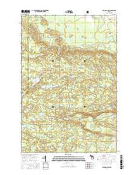 Bulldog Lake Michigan Current topographic map, 1:24000 scale, 7.5 X 7.5 Minute, Year 2017