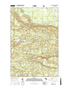 Bulldog Lake Michigan Current topographic map, 1:24000 scale, 7.5 X 7.5 Minute, Year 2017