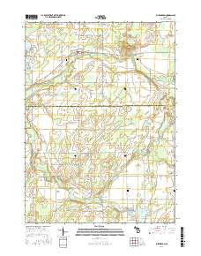 Burlington Michigan Current topographic map, 1:24000 scale, 7.5 X 7.5 Minute, Year 2016