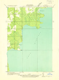Burnt Bluff NE Michigan Historical topographic map, 1:31680 scale, 7.5 X 7.5 Minute, Year 1932