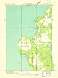 Burnt Bluff NW Michigan Historical topographic map, 1:31680 scale, 7.5 X 7.5 Minute, Year 1932