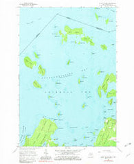 Burnt Island Michigan Historical topographic map, 1:24000 scale, 7.5 X 7.5 Minute, Year 1964