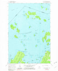 Burnt Island Michigan Historical topographic map, 1:24000 scale, 7.5 X 7.5 Minute, Year 1964