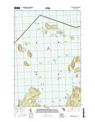 Burnt Island Michigan Current topographic map, 1:24000 scale, 7.5 X 7.5 Minute, Year 2016