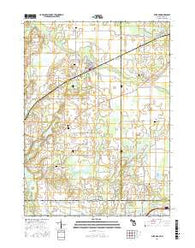 Burr Oak Michigan Current topographic map, 1:24000 scale, 7.5 X 7.5 Minute, Year 2016