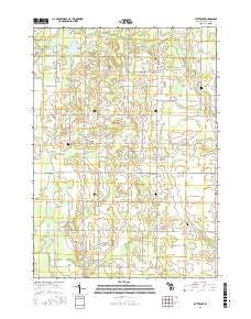 Butternut Michigan Current topographic map, 1:24000 scale, 7.5 X 7.5 Minute, Year 2016