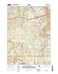 Caledonia Michigan Current topographic map, 1:24000 scale, 7.5 X 7.5 Minute, Year 2016