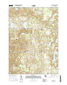 Cannonsburg Michigan Current topographic map, 1:24000 scale, 7.5 X 7.5 Minute, Year 2017