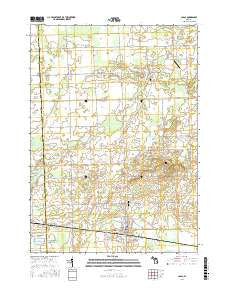 Capac Michigan Current topographic map, 1:24000 scale, 7.5 X 7.5 Minute, Year 2016