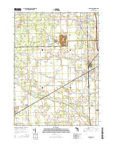 Carleton Michigan Historical topographic map, 1:24000 scale, 7.5 X 7.5 Minute, Year 2014
